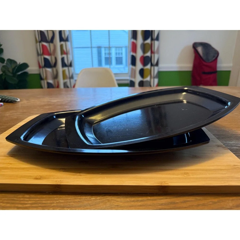 Nordic Ware Platter Holders  ONLY Steak/Fajita Server Plate Vintage Set Of 2